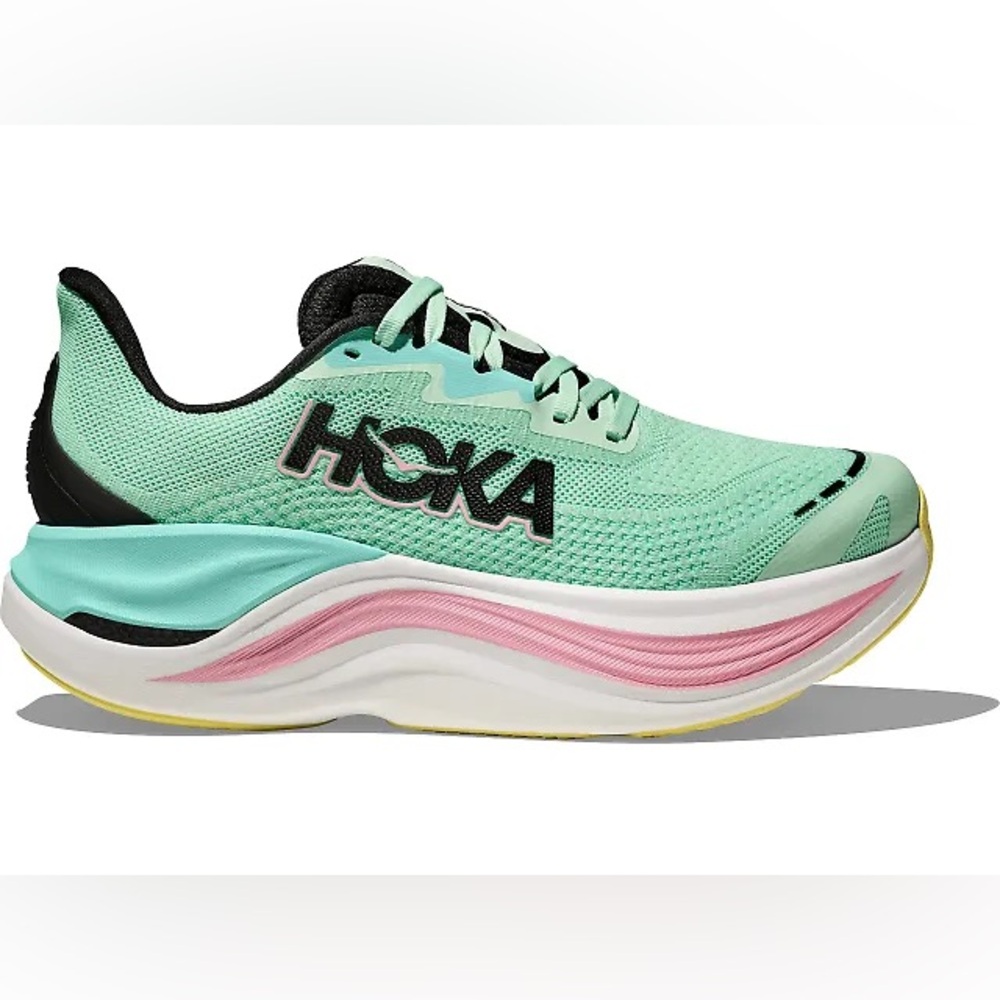 HOKA Skyward X Pastel Trainers Walking Running Shoes Mint Fluorine/Blue Spark